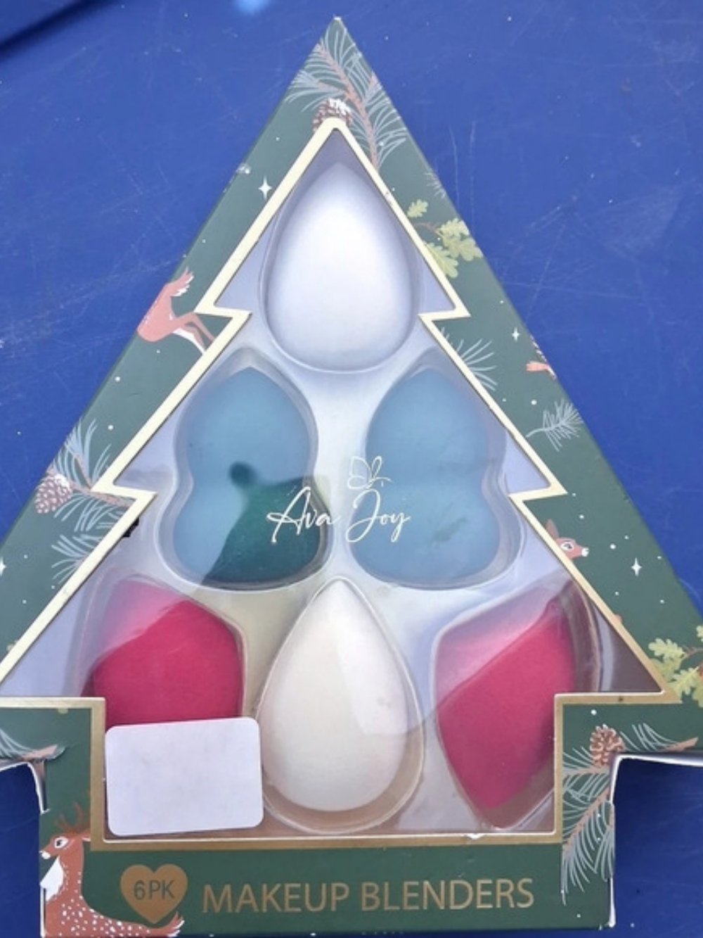 Ava Joy 6-Pack Christmas Tree Makeup Blenders Multicolor
